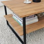 Hanah Home Neta - Oak Mesa de centro de madera maciza de pino